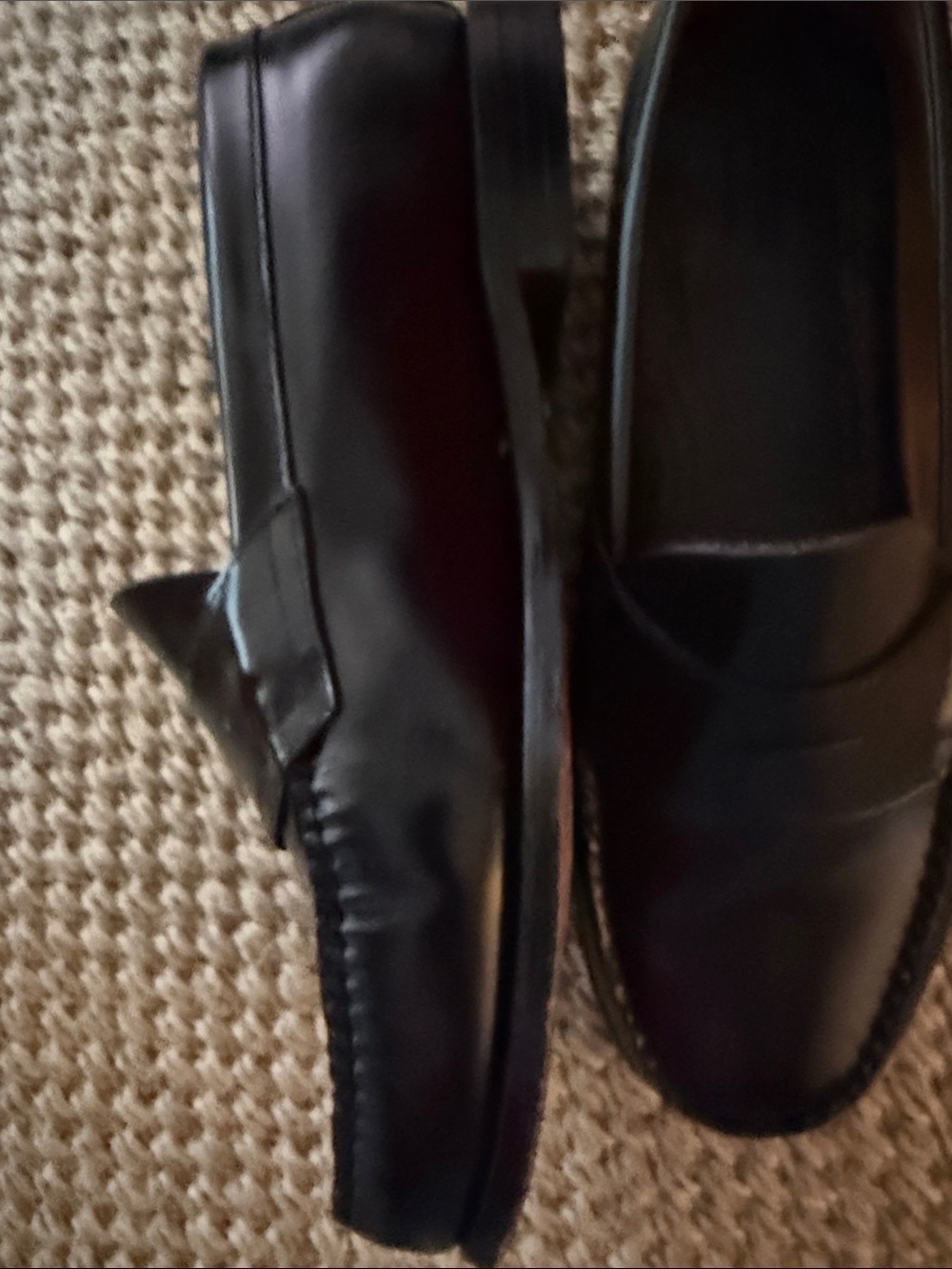 Bass Black Leather Penny Loafers - Men's Slip-On Shoes - Picture 3 of 16